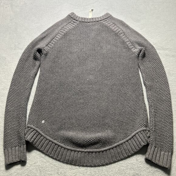 Lululemon Wool Cable Knit Cardigan Sweater Womens 8 Medium Merino Texture Double - Picture 1 of 14